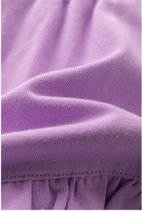 SHORTS DE NIÑA LILA CON VOLANTES - L&N Kids